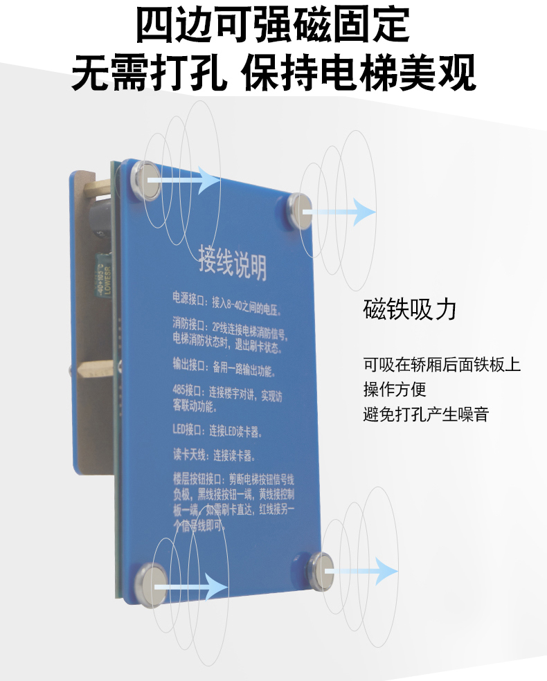 电梯控制板支持IC刷卡4G蓝牙RS485/232消防报警软件APP小程序开发