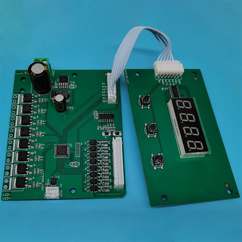 工业相机视觉光源控制板八路LED灯检测程控触发物联控制PCBA方案定制开发