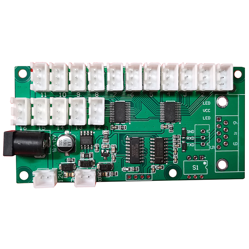 智能货架终端机工作台32路LED指示灯RS485通讯控制板物联网工业家居数码PCBA方案开发