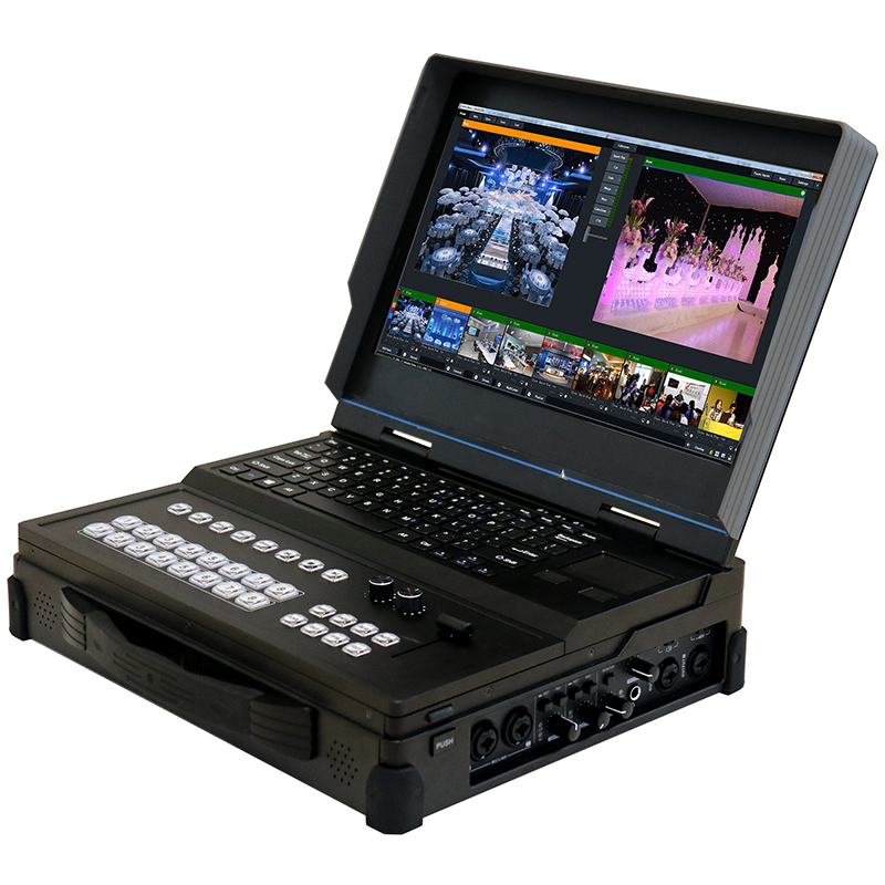 广电影视教育导播视频采集主机加固便携式15.6寸笔记本计算机工业级三防多功能工控电脑