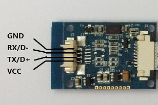 BA-ZW0C指纹识别模块TTL/USB引脚定义图