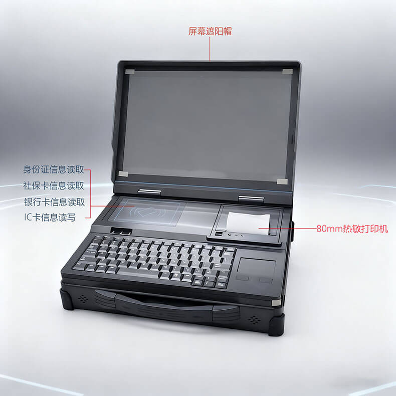 源头工厂 15.6寸工业计算机ODM/OEM定制 全加固抗震便携笔记本 支持银河麒麟系统 多功能模块扩展